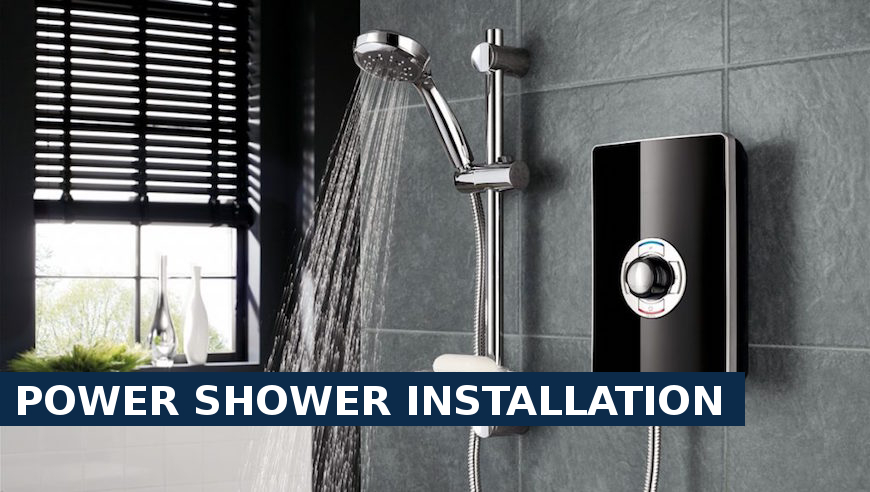 Power shower installation Belmont